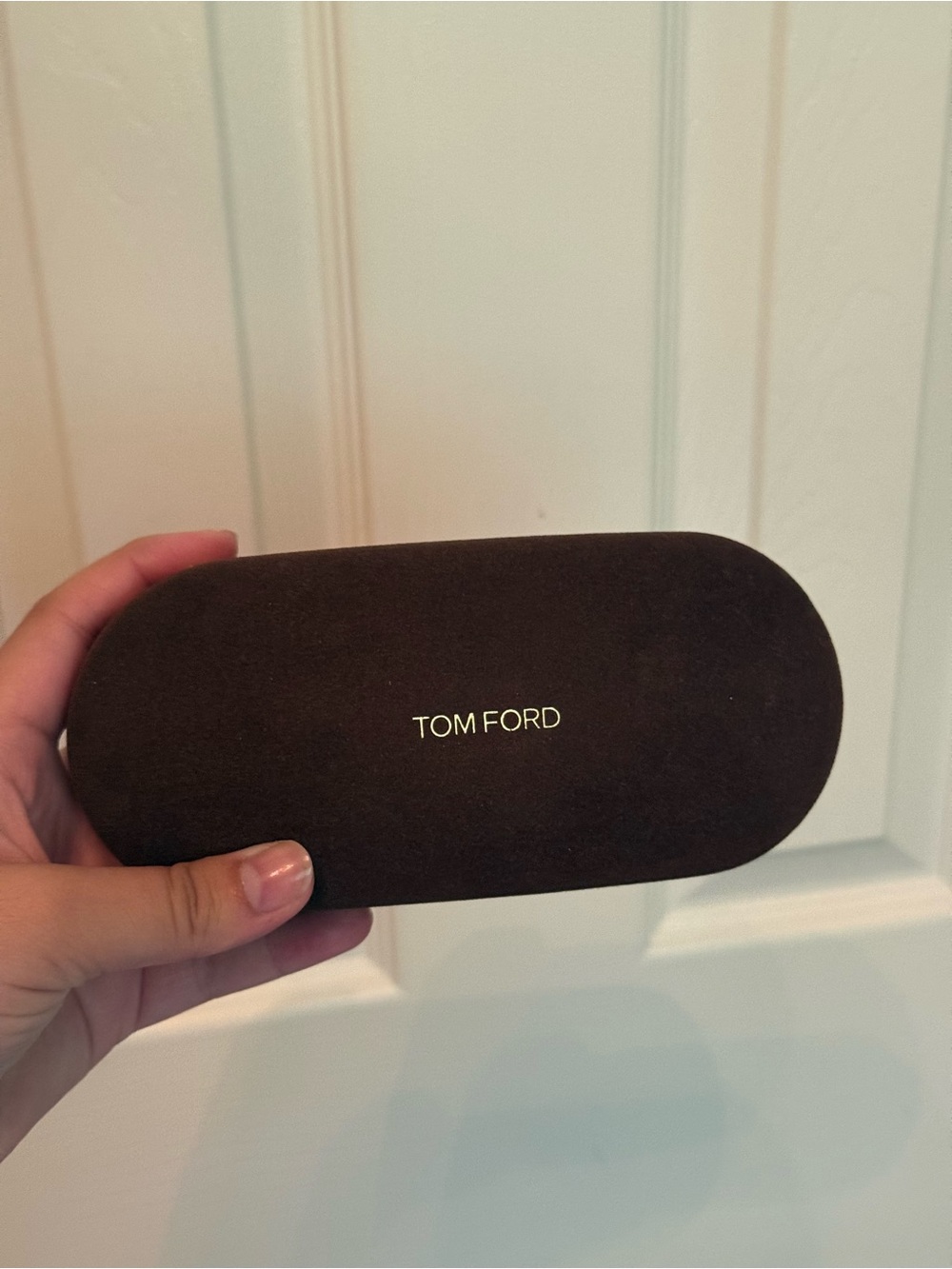 EUC Tom Ford Brown Velvet Eyeglass Case